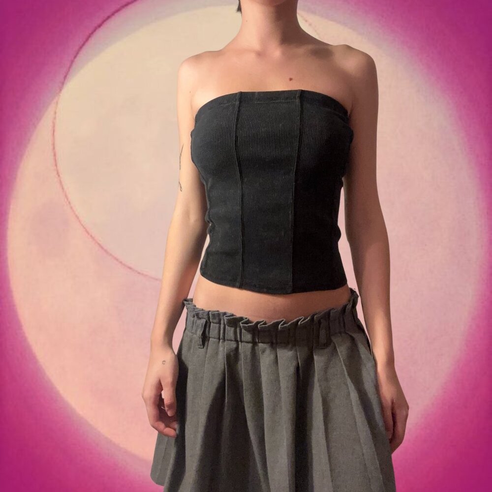 Women's Bustier Black Tube Top